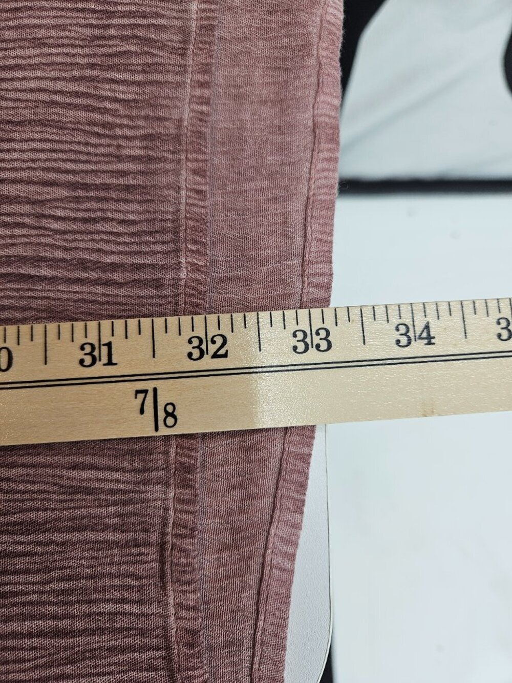 Ali Miles Cowl Neck Asymmetric Hem Crinkled Tunic Top Mauve Women's Size S NEW - Picture 12 of 12